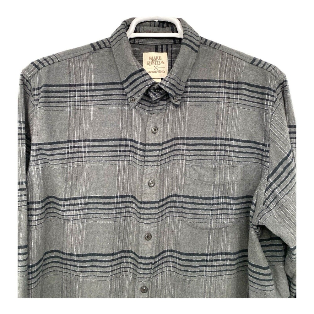 Blake Shelton Wool Shirt Jacket Shacket Dark Gray Plaid‎ XL